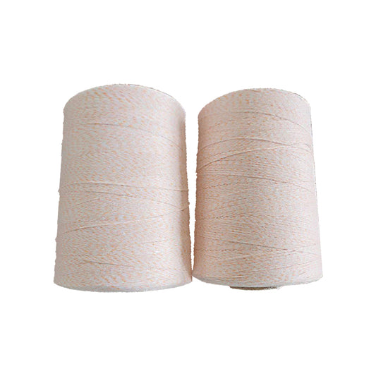 Factory direct sales apricot yellow colored thread 3x3 polyester cotton